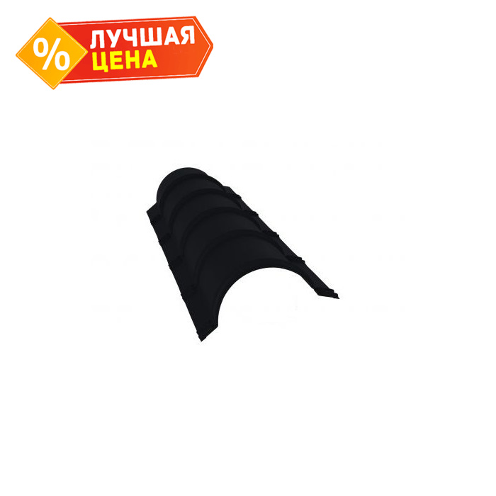 Планка малого конька полукруглого 0,5 GreenCoat Pural BT, matt RR 11 темно-зеленый (RAL 6020 хромовая зелень)