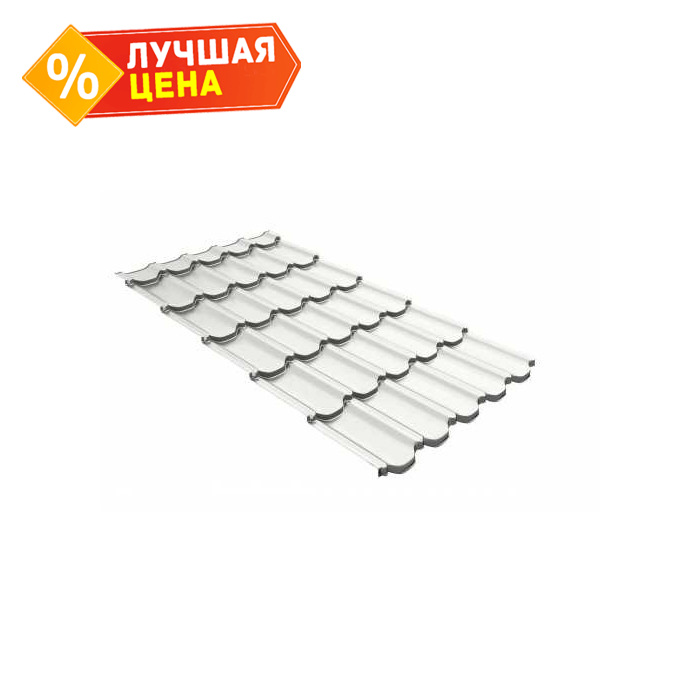 Металлочерепица Grand Line Kvinta plus (Квинта Плюс) 0,5 Satin RAL 9003 Сигнальный белый | c 3D резом